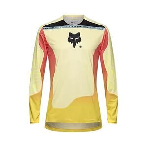 Fox Racing Flexair Elevated MTB Long Sleeve Jersey Yellow Red Medium 33438-375